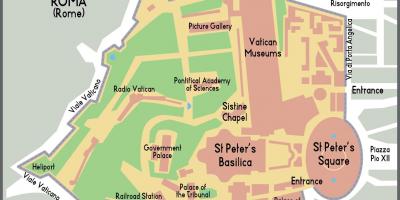 Karte von Vatikan-Eingang 